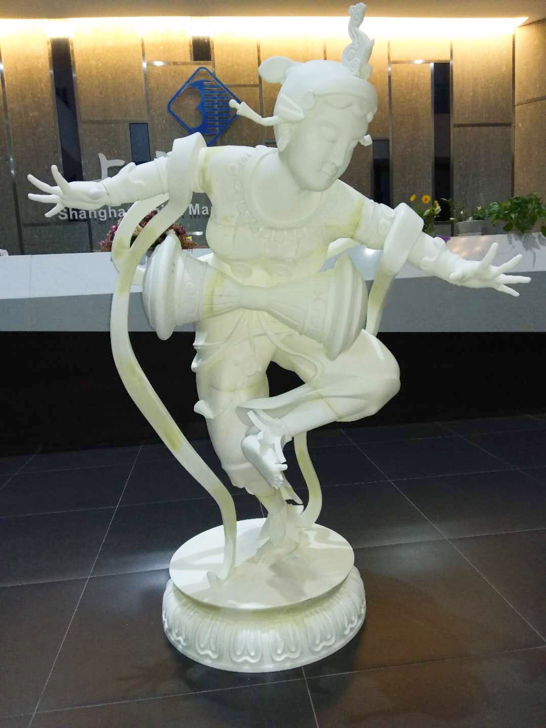3D打印機(jī)打印大型雕塑——敦煌壁畫，白色數(shù)模